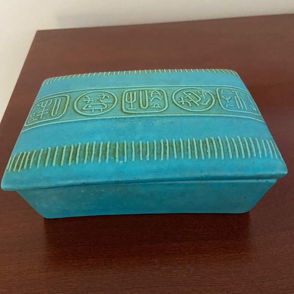 RARE Alvino Bagni for Raymor Bitossi Sea Garden Turquoise  Box Made in Italy - Picture 1 of 11